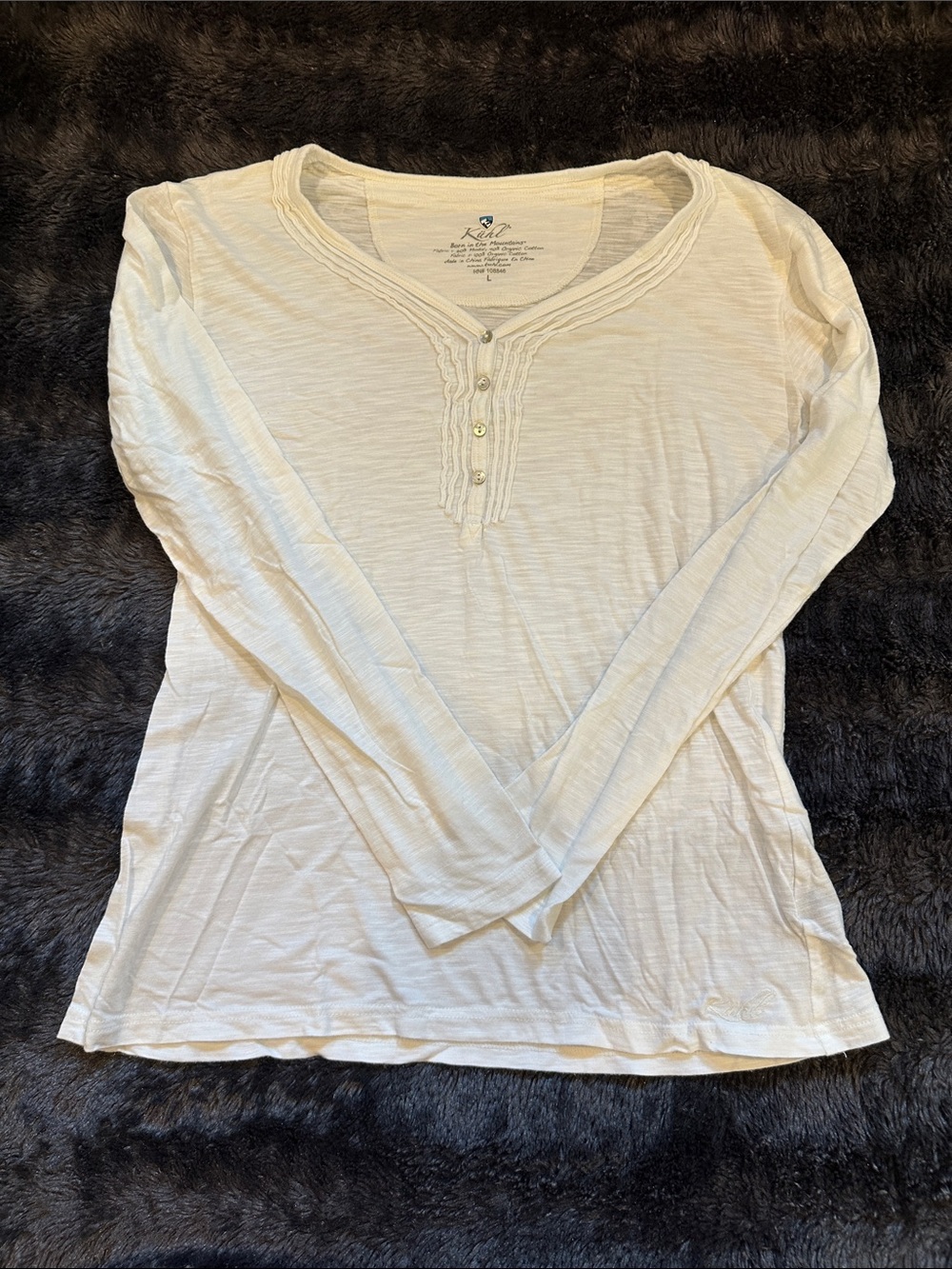 Kuhl Women's Long-Sleeve Henley Top - Cream